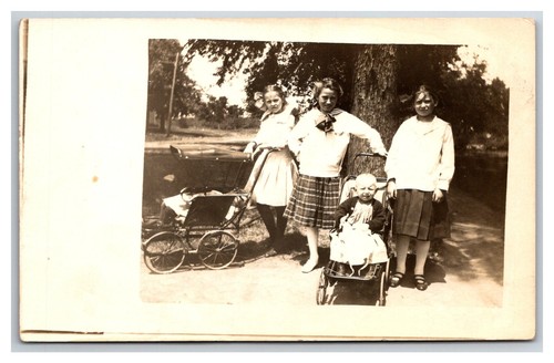 Rppc bambine con passeggini - rppc,