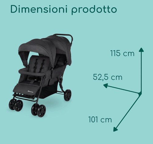 Teamy passeggino fratellare - passeggino,